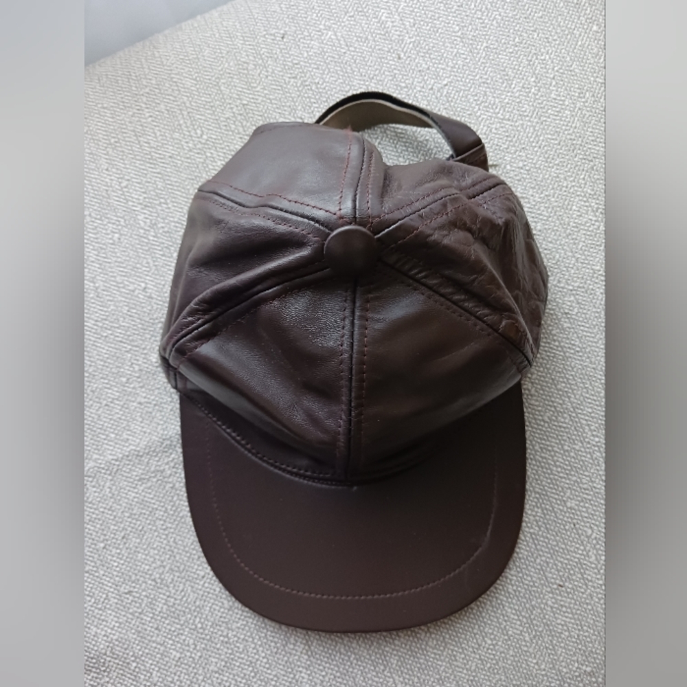 Vintage Leather Ball cap